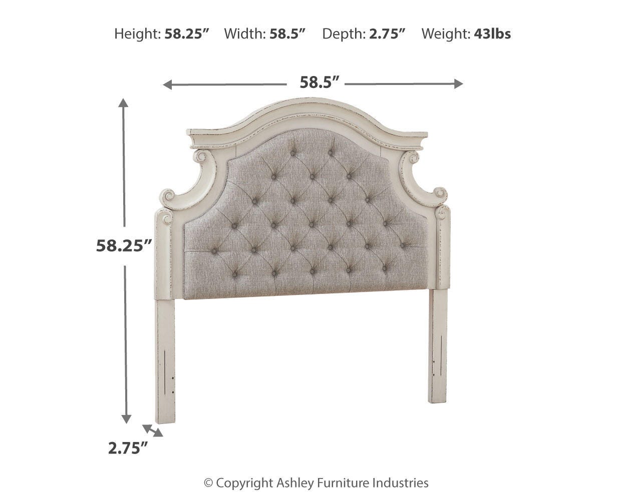 Realyn Upholstered Panel Headboard