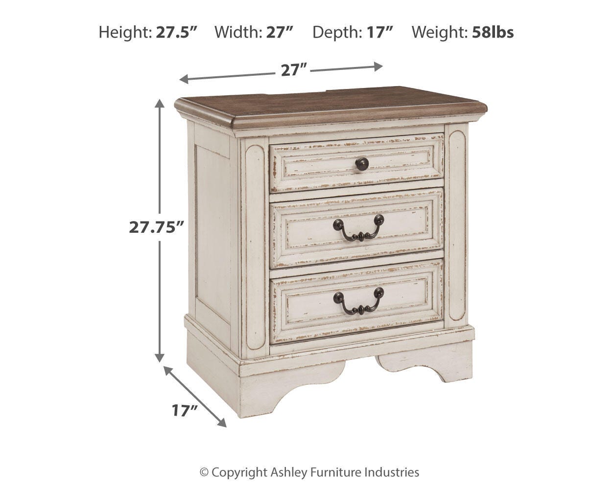 Realyn Bed, Dresser and 2 Nightstands