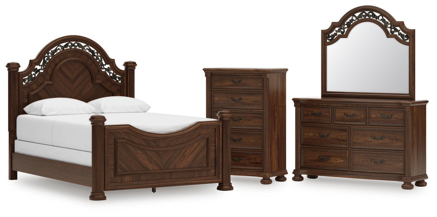 Lavinton Poster Bed, Dresser, Mirror and Chest