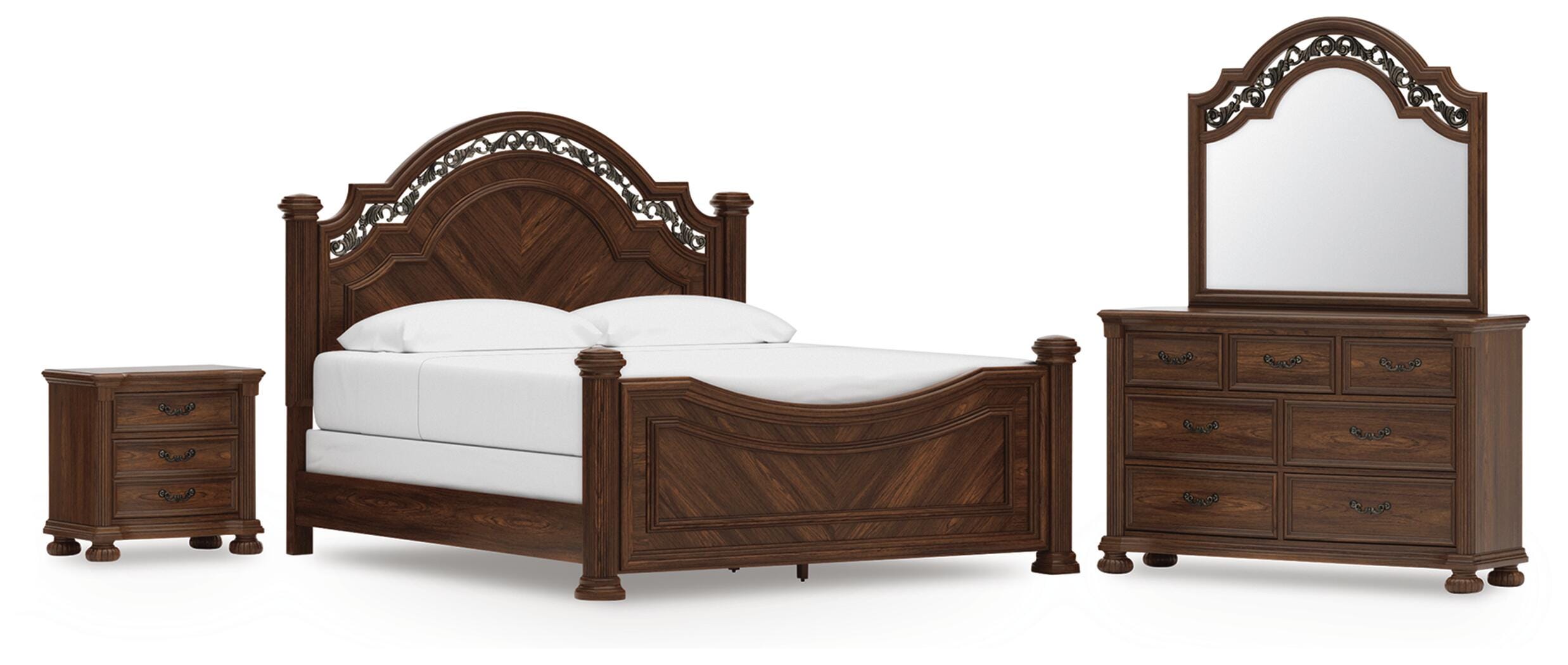 Lavinton Poster Bed, Dresser, Mirror and Nightstand