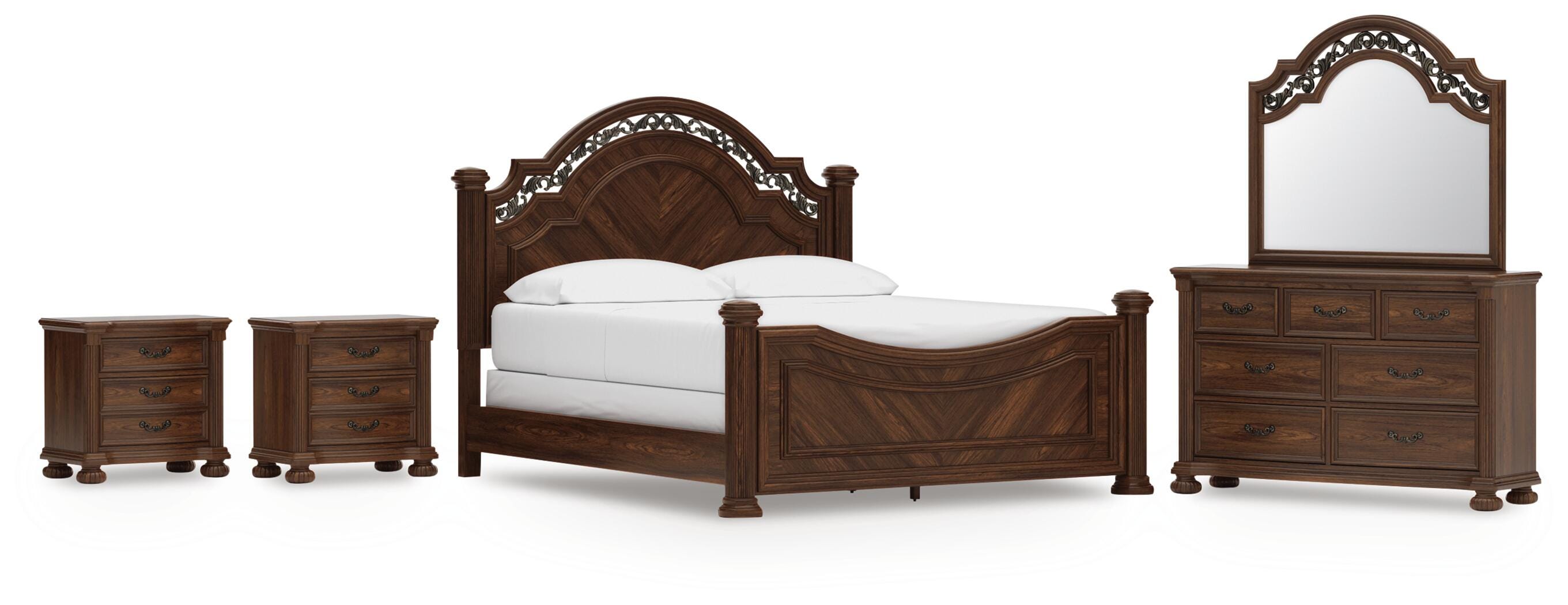 Lavinton Poster Bed, Dresser, Mirror and 2 Nightstands