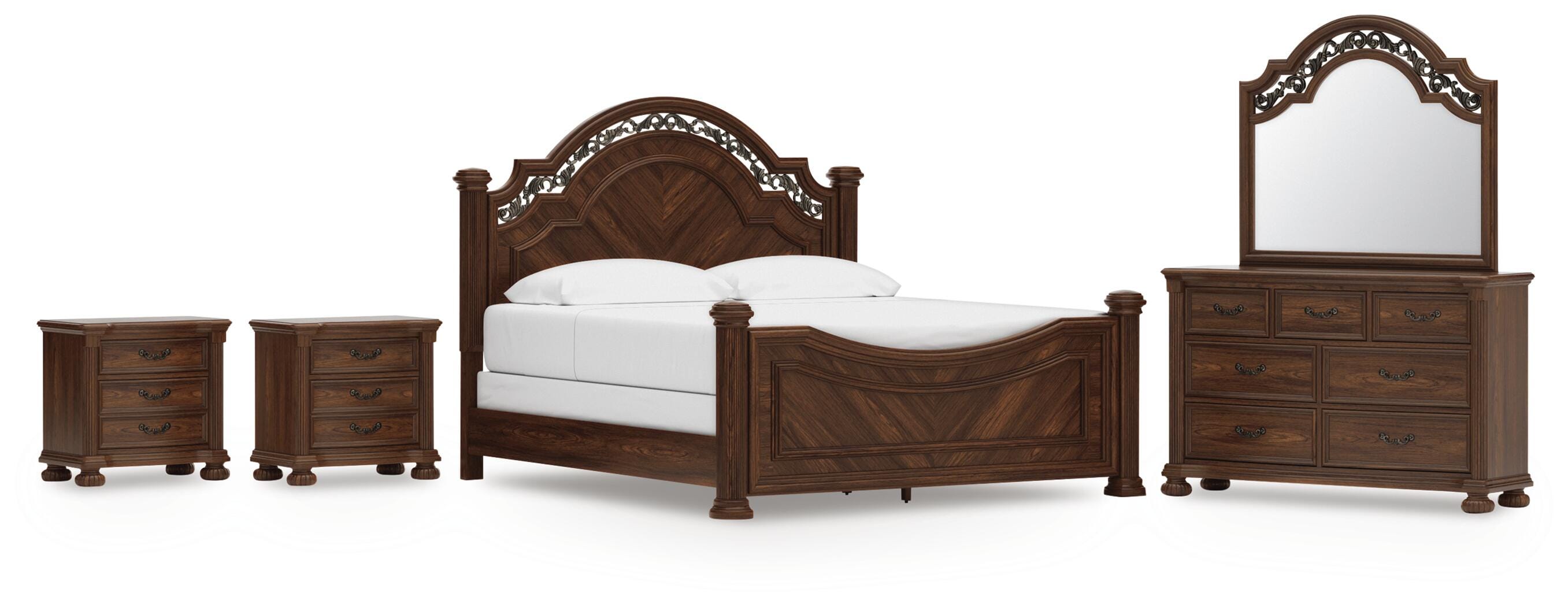 Lavinton Poster Bed, Dresser, Mirror and 2 Nightstands