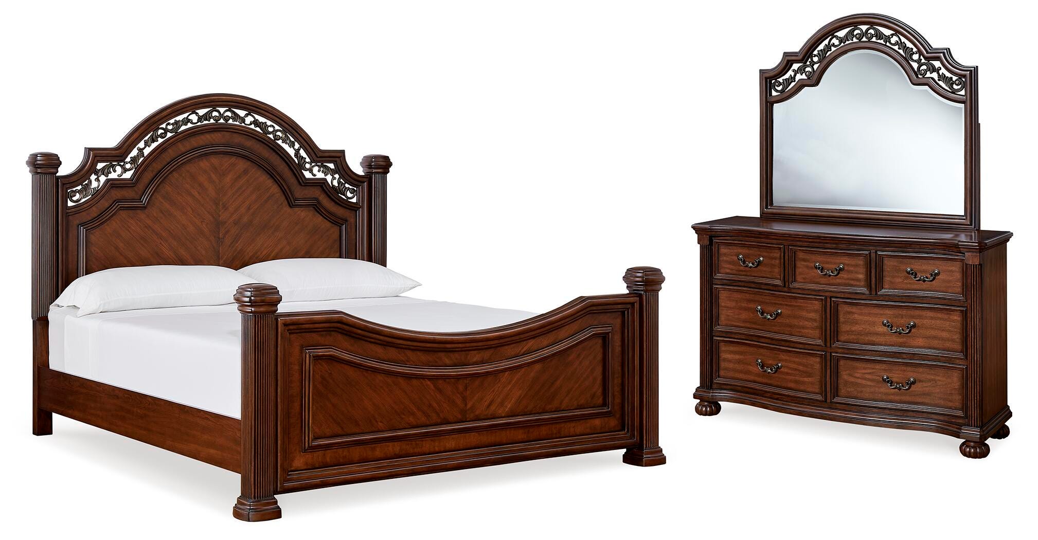 Lavinton Poster Bed, Dresser and Mirror