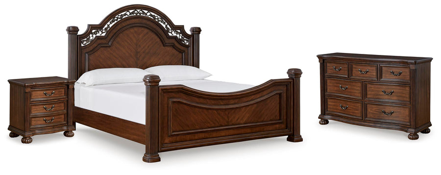Lavinton Poster Bed with Dresser and Nightstand