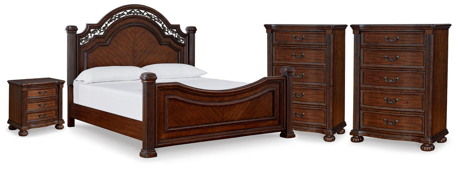 Lavinton Poster Bed, 2 Chests and Nightstand