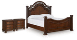 Lavinton Poster Bed and 2 Nightstands