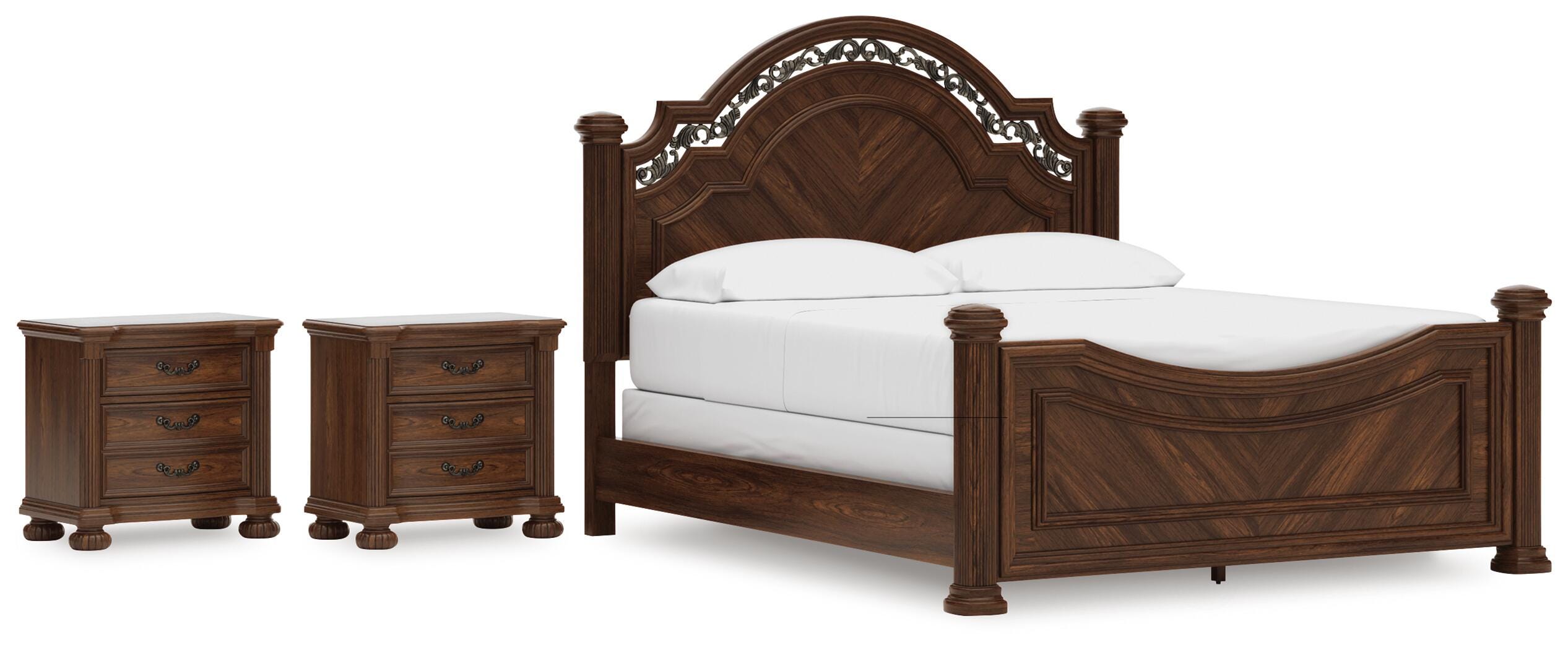 Lavinton Poster Bed and 2 Nightstands