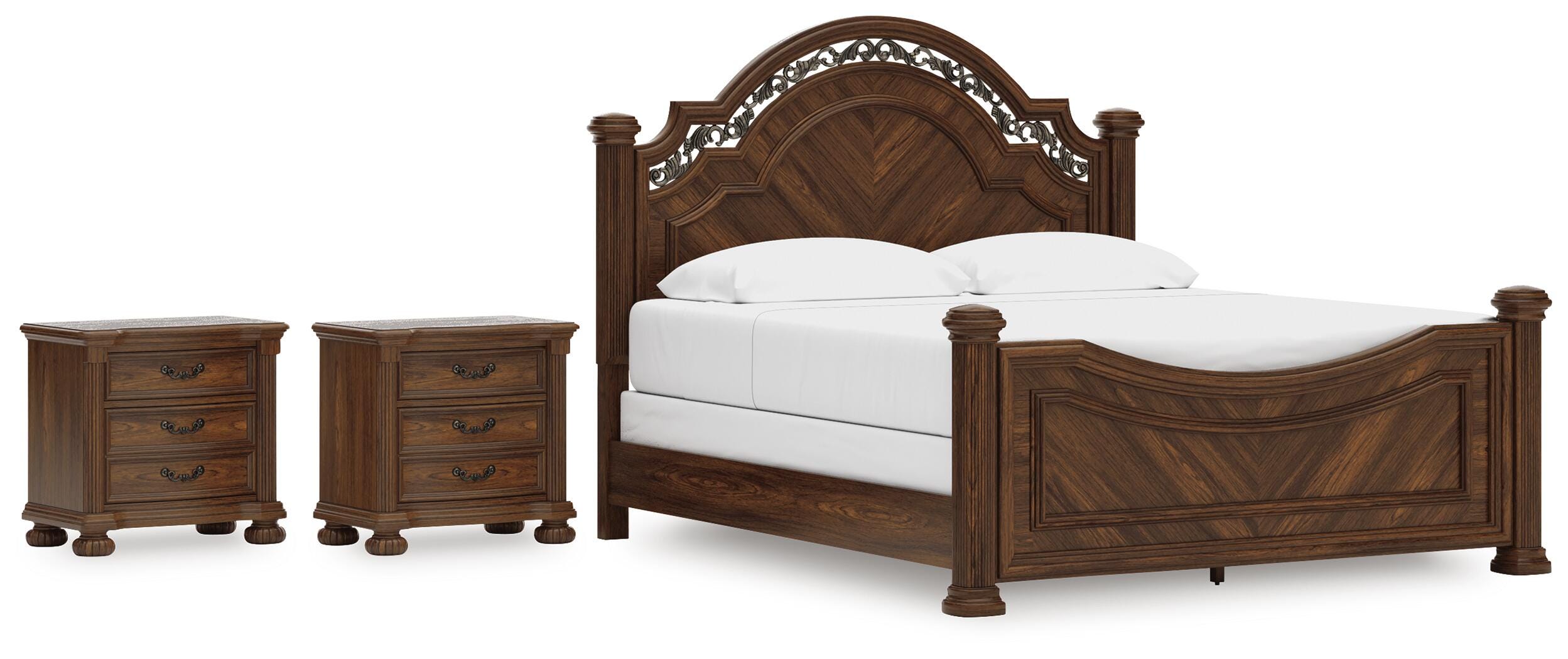 Lavinton Poster Bed and 2 Nightstands