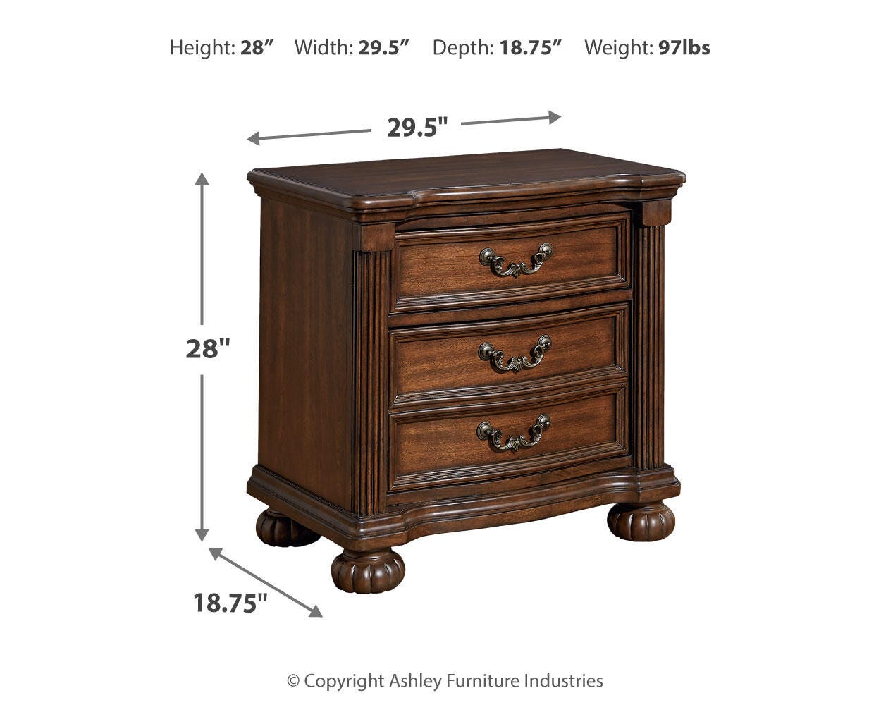 Lavinton Poster Bed and 2 Nightstands