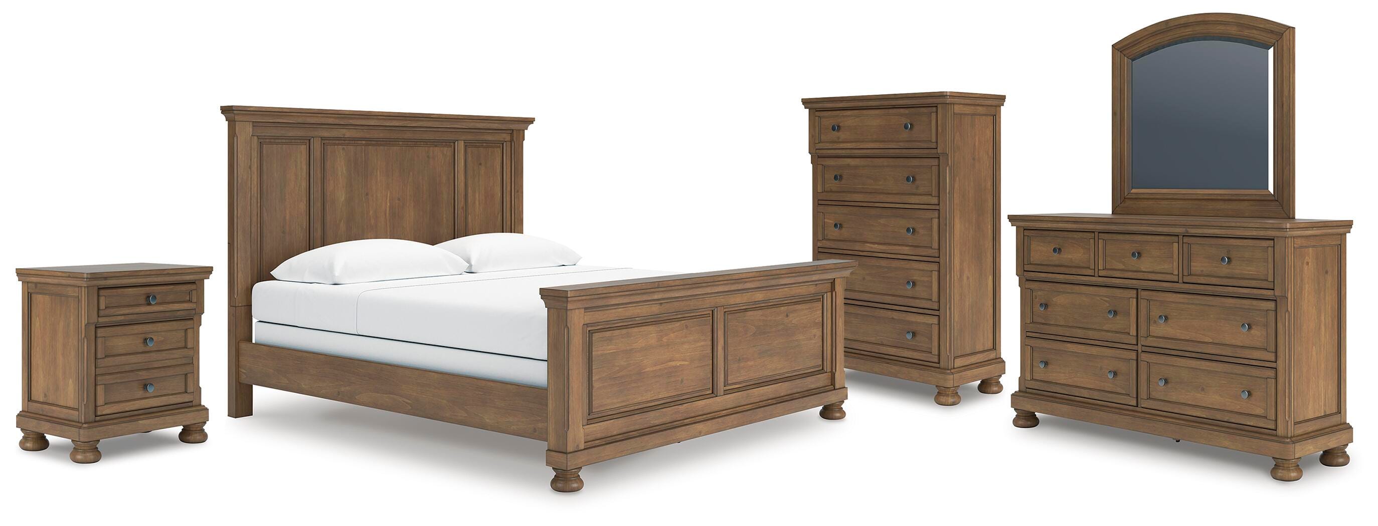 Feddinger Panel Bed, Dresser, Mirror, Chest and Nightstand