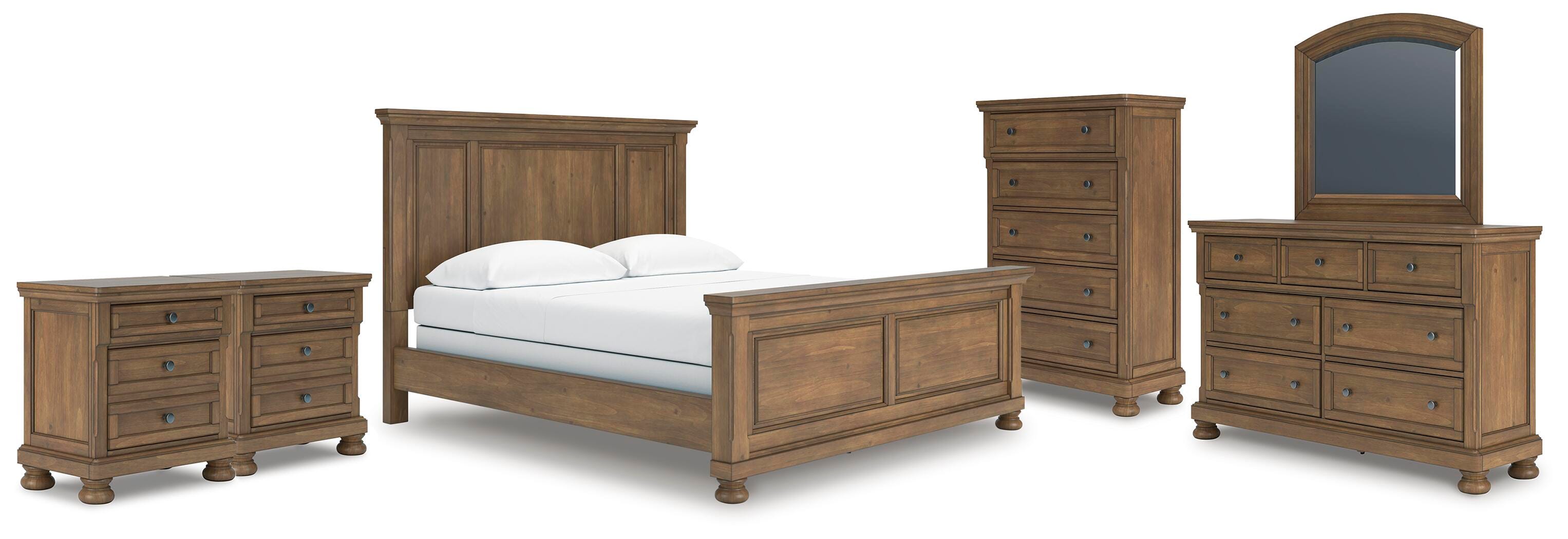Feddinger Panel Bed, Dresser, Mirror, Chest and 2 Nightstands