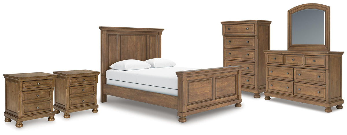 Feddinger Panel Bed, Dresser, Mirror, Chest and 2 Nightstands