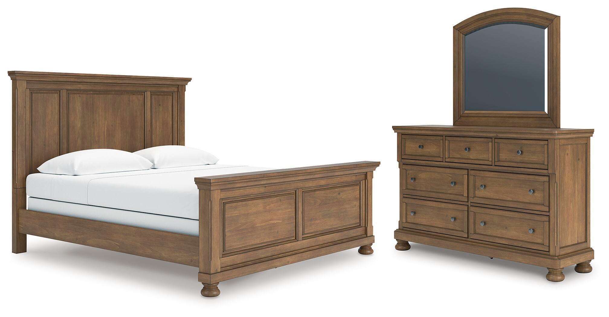Feddinger Panel Bed, Dresser and Mirror
