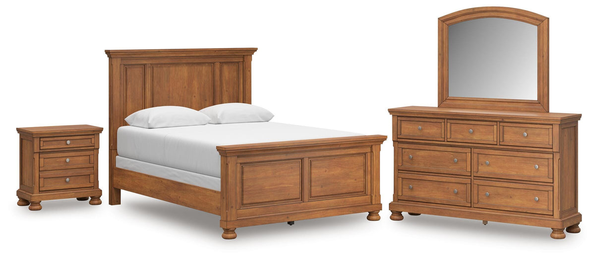 Feddinger Panel Bed with Mirrored Dresser and Nightstand