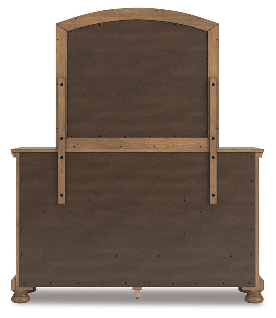 Feddinger Panel Bed with Mirrored Dresser and 2 Nightstands