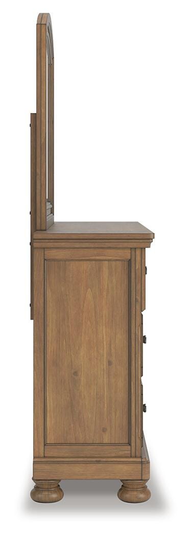 Feddinger Sleigh Bed, Dresser, Mirror, Chest and Nightstand