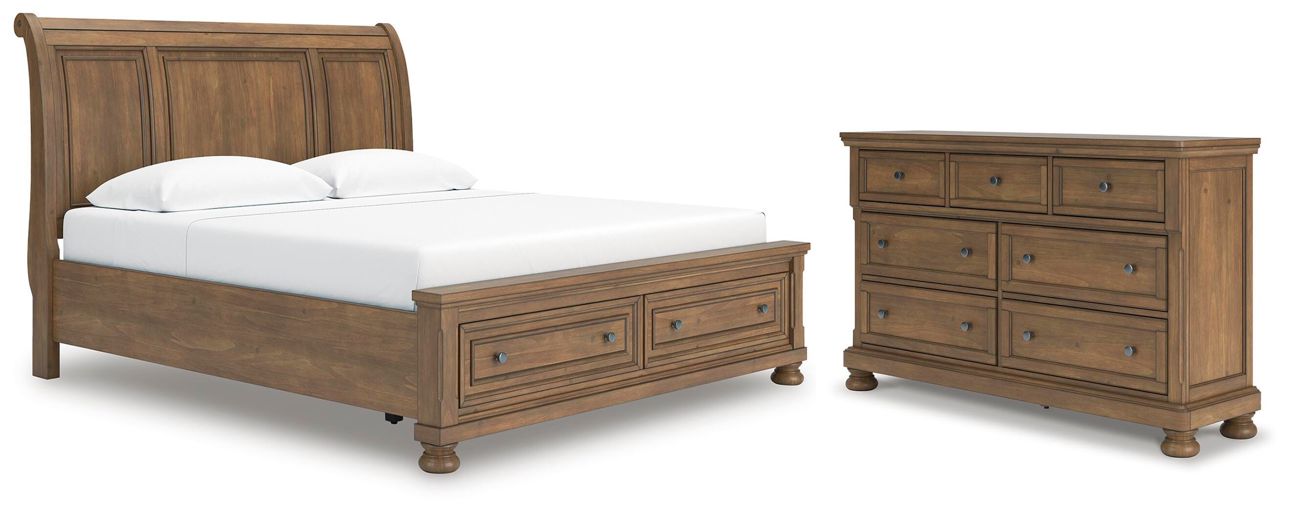 Feddinger Storage Sleigh Bed with Dresser