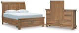 Feddinger Storage Sleigh Bed with Dresser