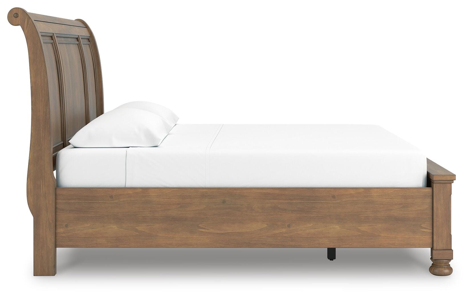 Feddinger Storage Sleigh Bed with Mirrored Dresser, Chest and 2 Nightstands