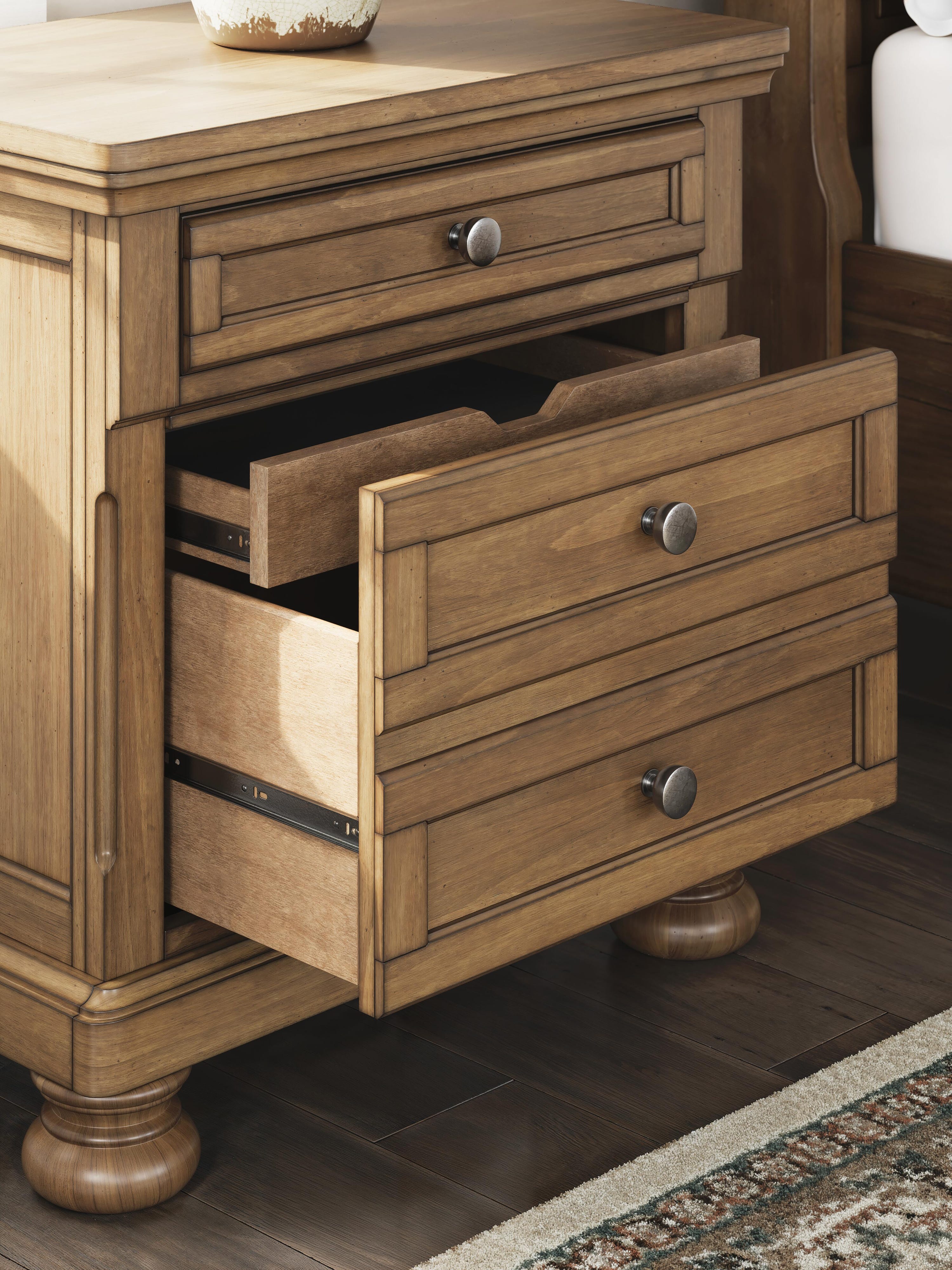 Feddinger Storage Sleigh Bed with Dresser and Nightstand