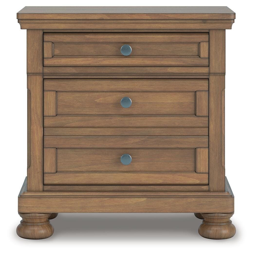 Feddinger Panel Bed with Mirrored Dresser and 2 Nightstands
