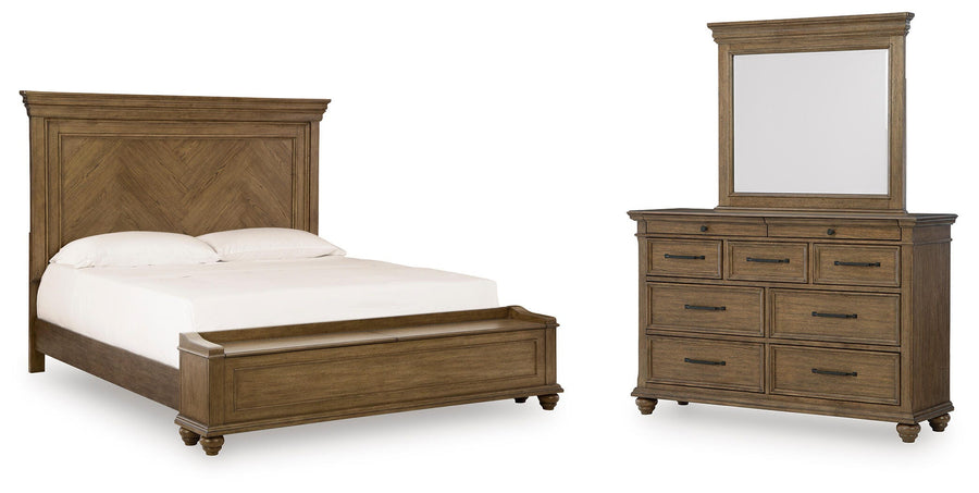 Karallin Panel Storage Bed, Dresser and Mirror