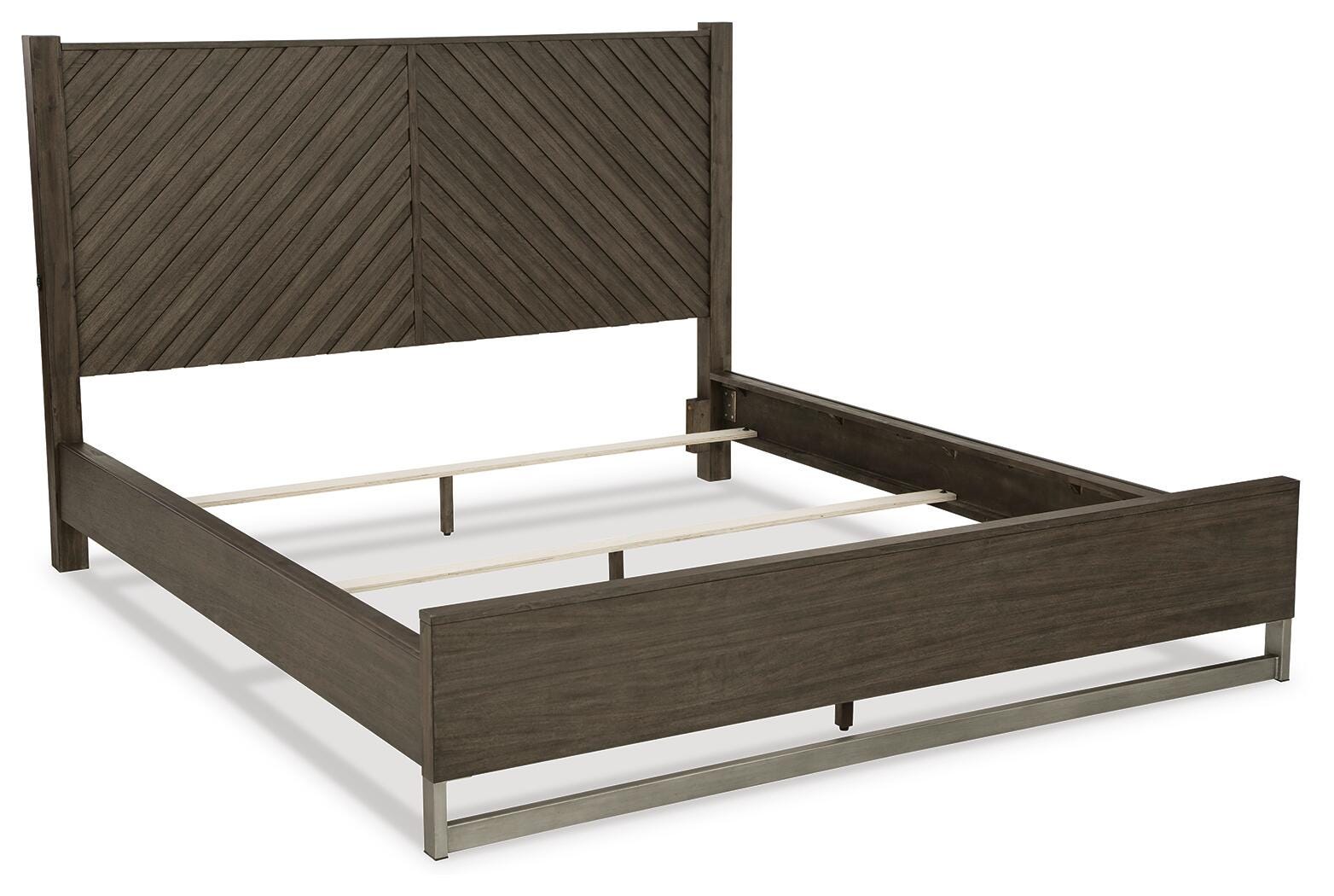 Arkenton Panel Bed with Mirrored Dresser