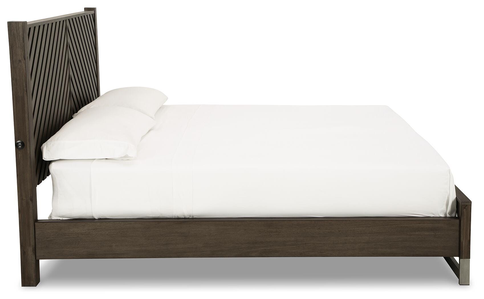 Arkenton Panel Bed with Mirrored Dresser and 2 Nightstands