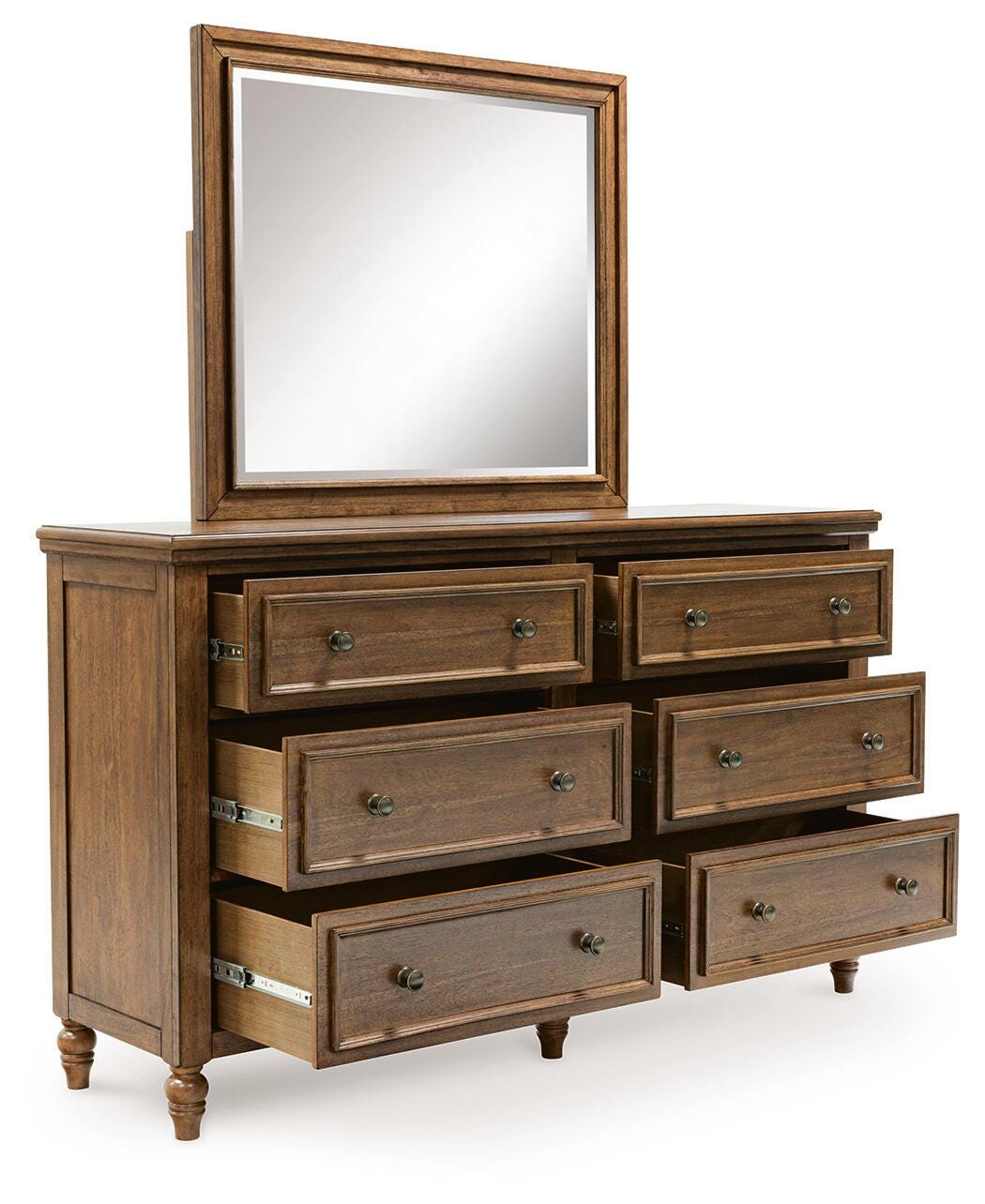 Sturlayne Upholstered Panel Bed, Dresser, Mirror, Chest and 2 Nightstands