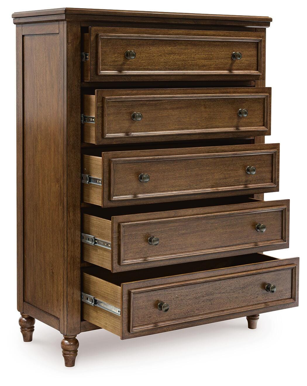 Sturlayne Upholstered Panel Bed, Dresser, Mirror, Chest and Nightstand