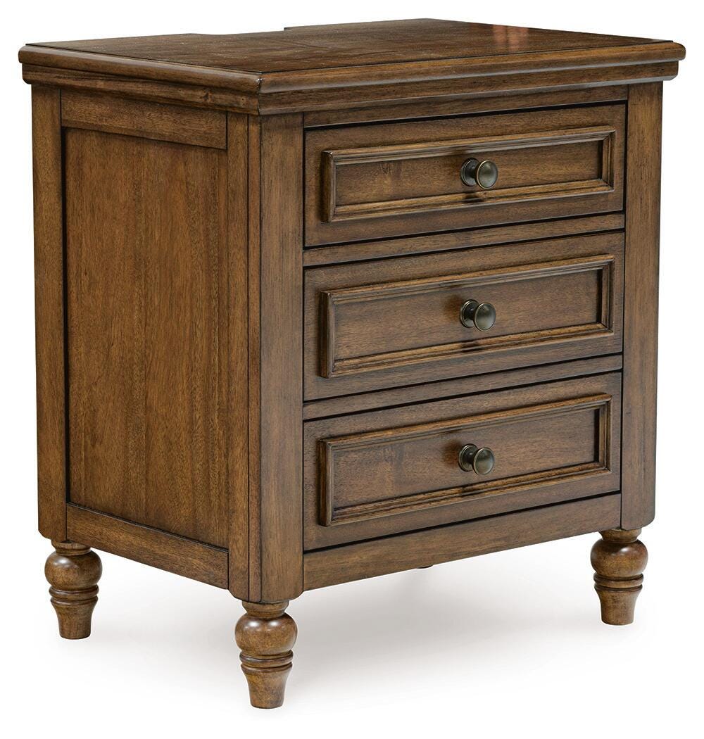 Sturlayne Upholstered Panel Bed and 2 Nightstands