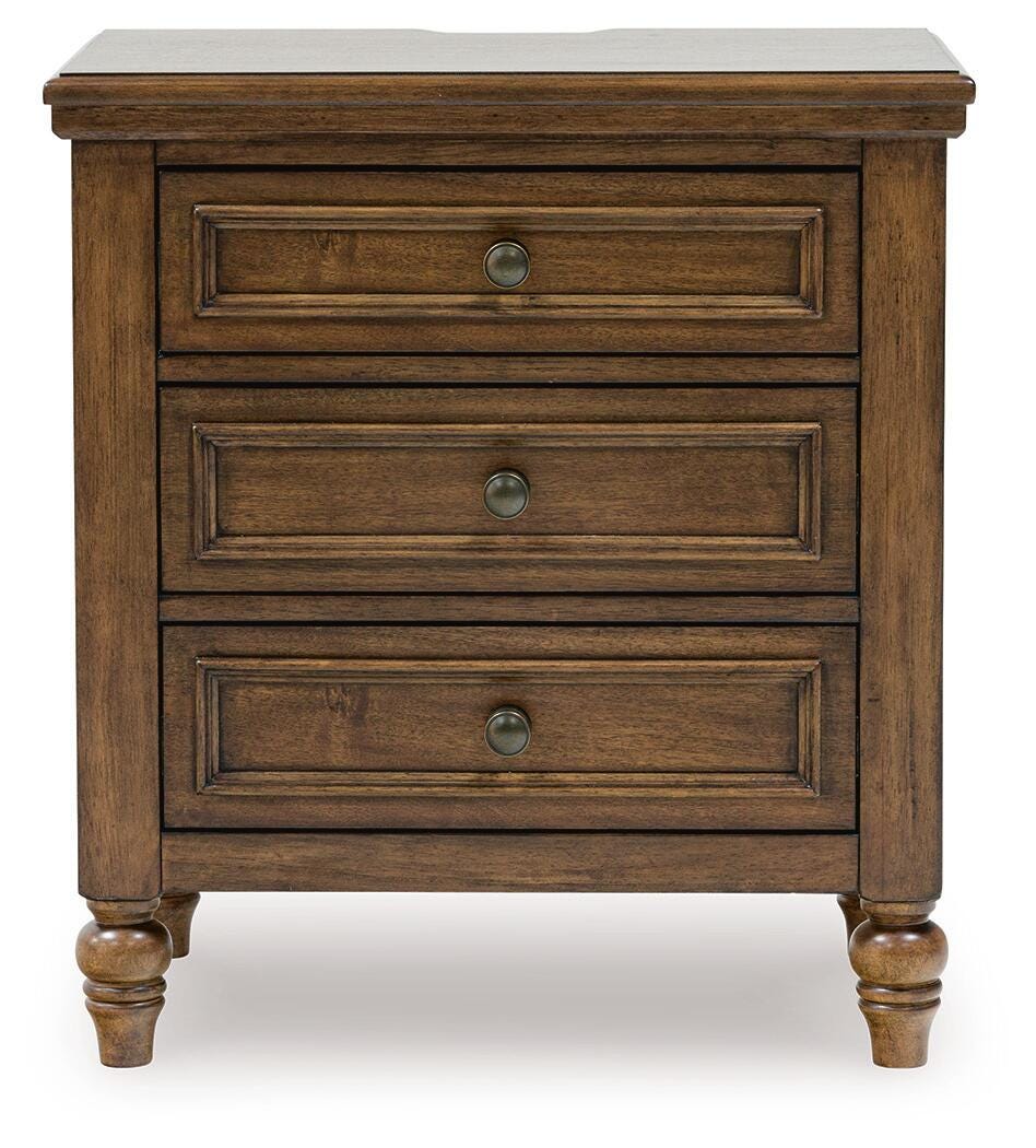 Sturlayne Upholstered Panel Bed, Dresser, Mirror, Chest and Nightstand