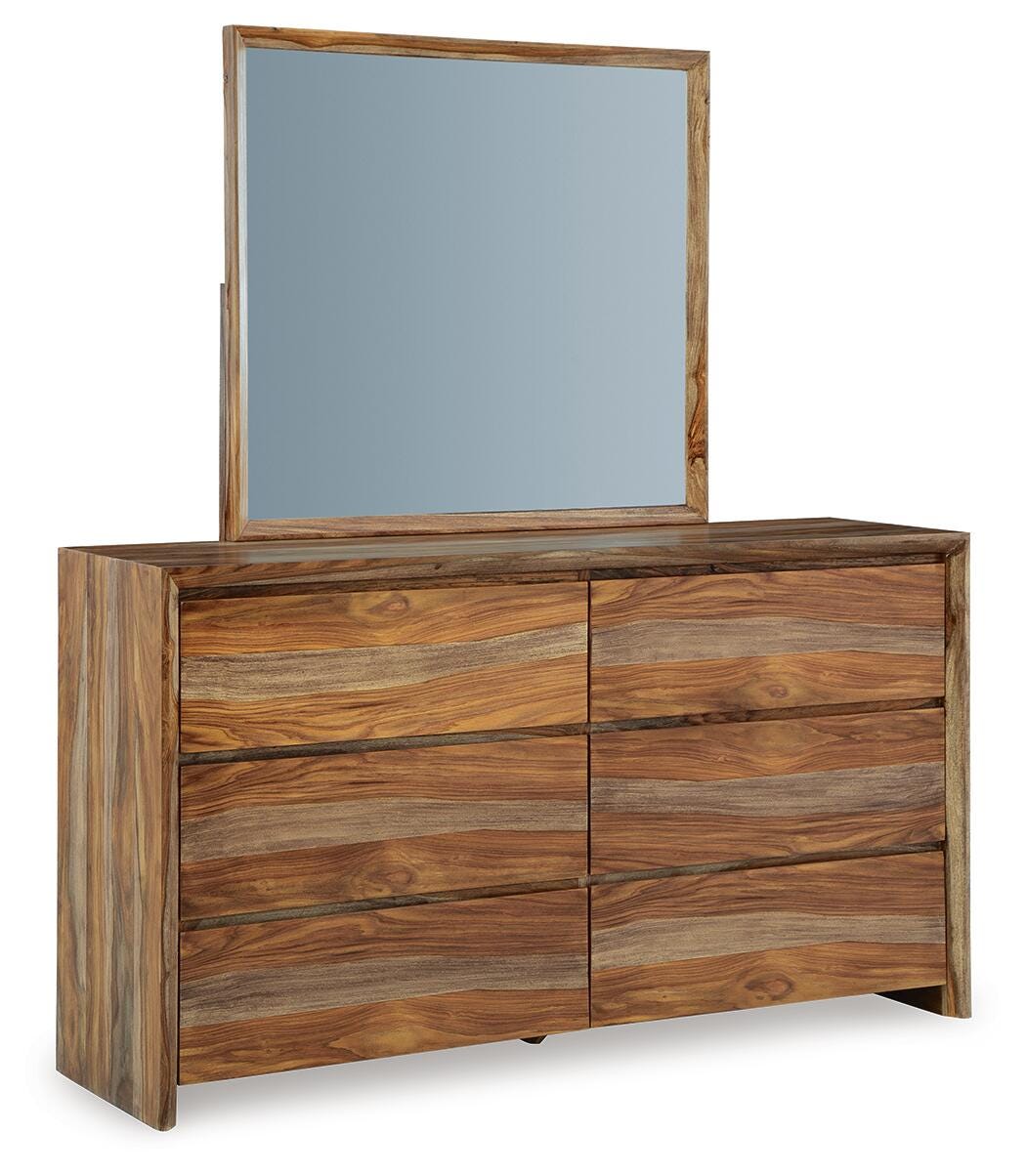Dressonni Panel Bed, Dresser and Mirror