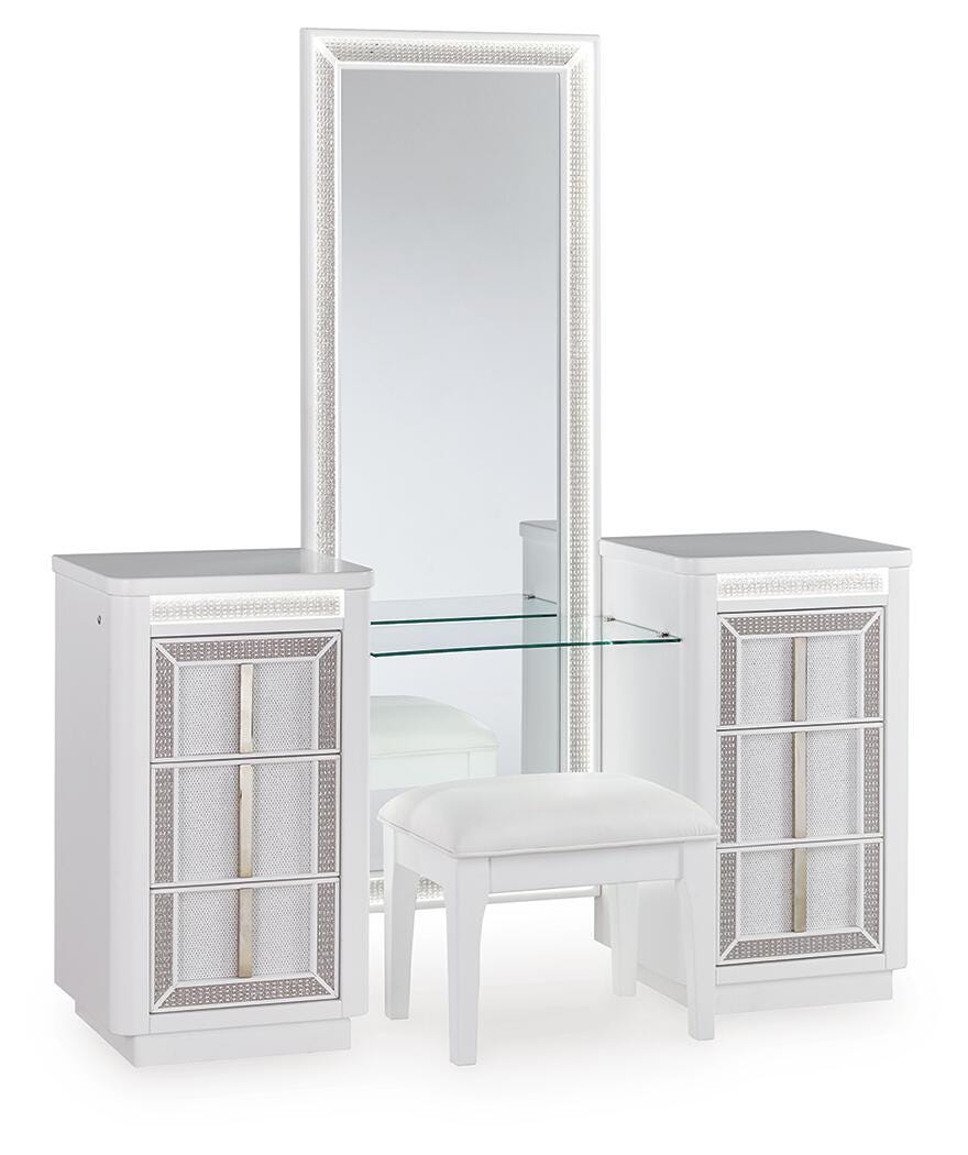 Chalanna Vanity, Mirror and Stool