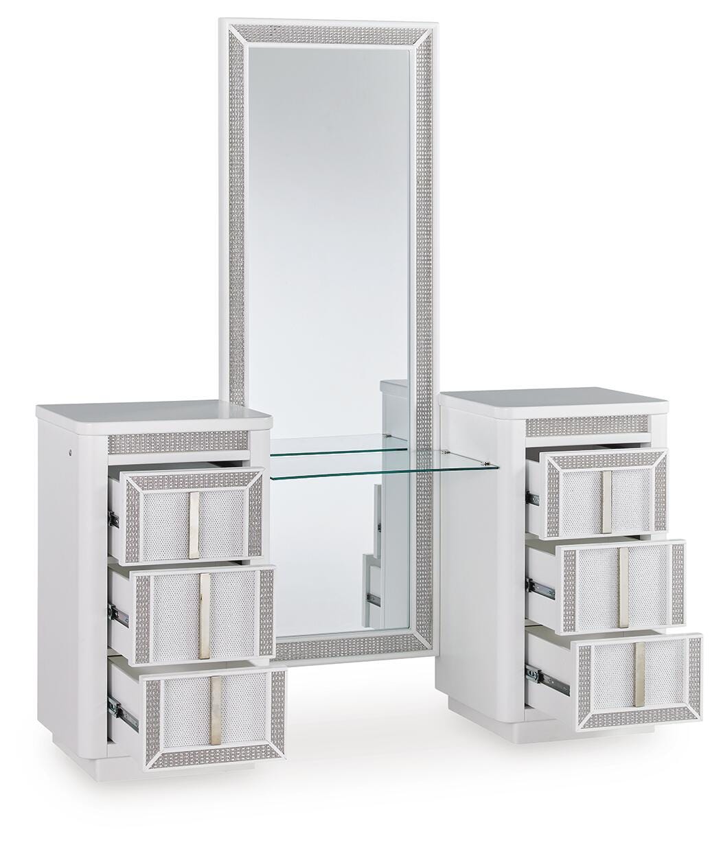 Chalanna Vanity, Mirror and Stool