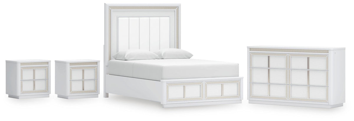 Chalanna Storage Bed, Dresser and 2 Nightstands