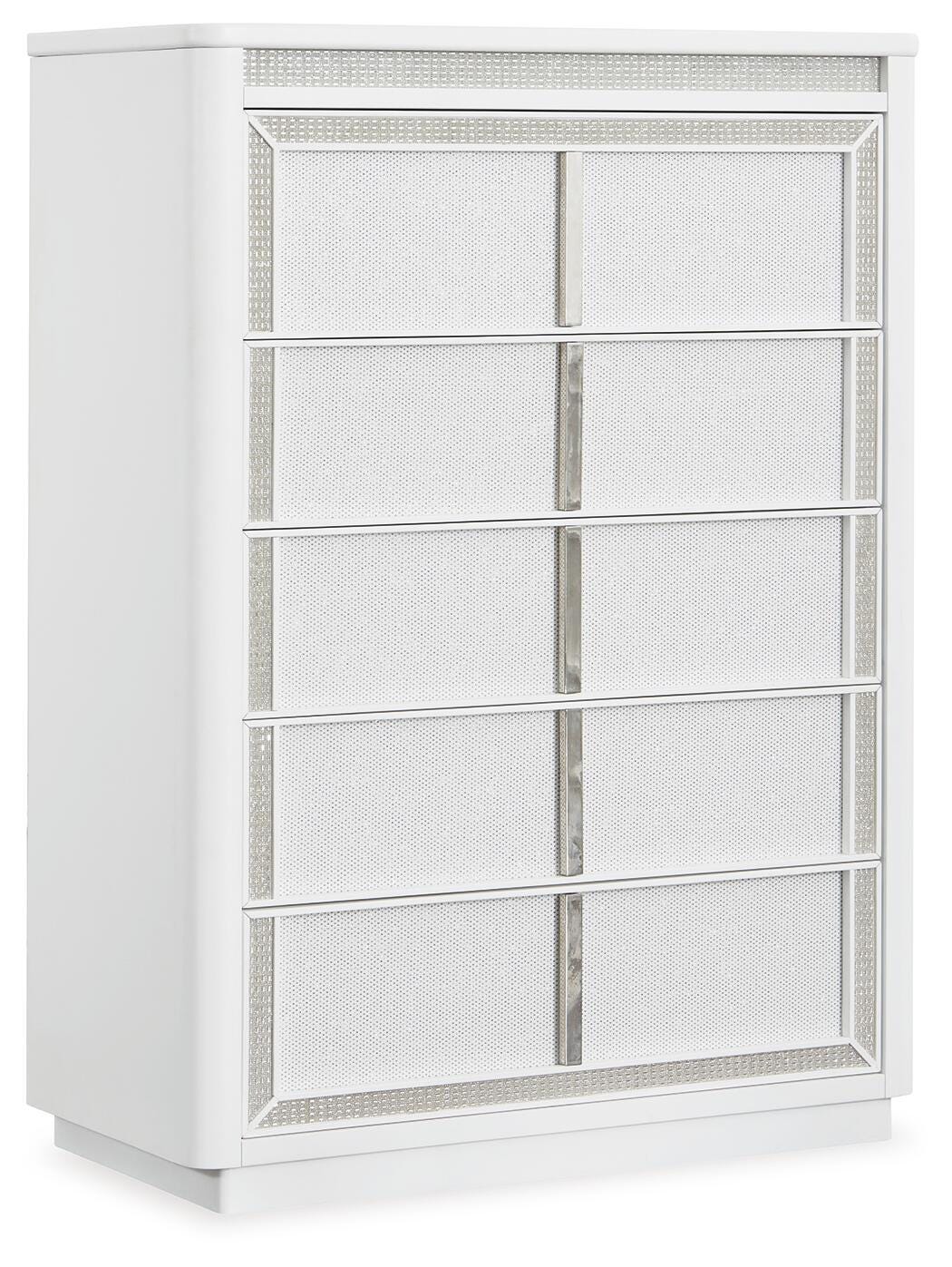 Chalanna Upholstered Storage Bed, Dresser, Mirror, Chest and Nightstand