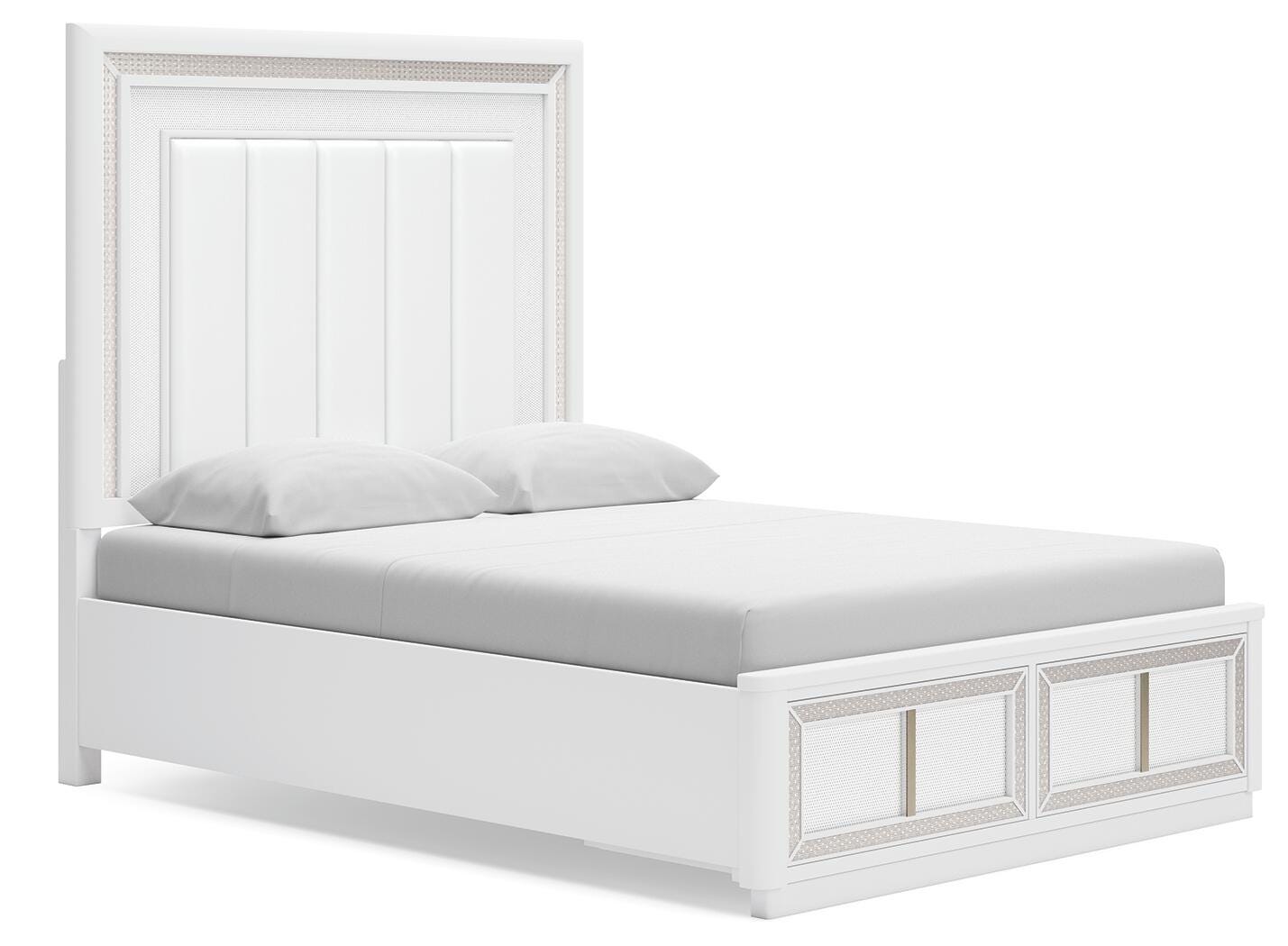 Chalanna Upholstered Storage Bed, Dresser, Mirror, Chest and Nightstand