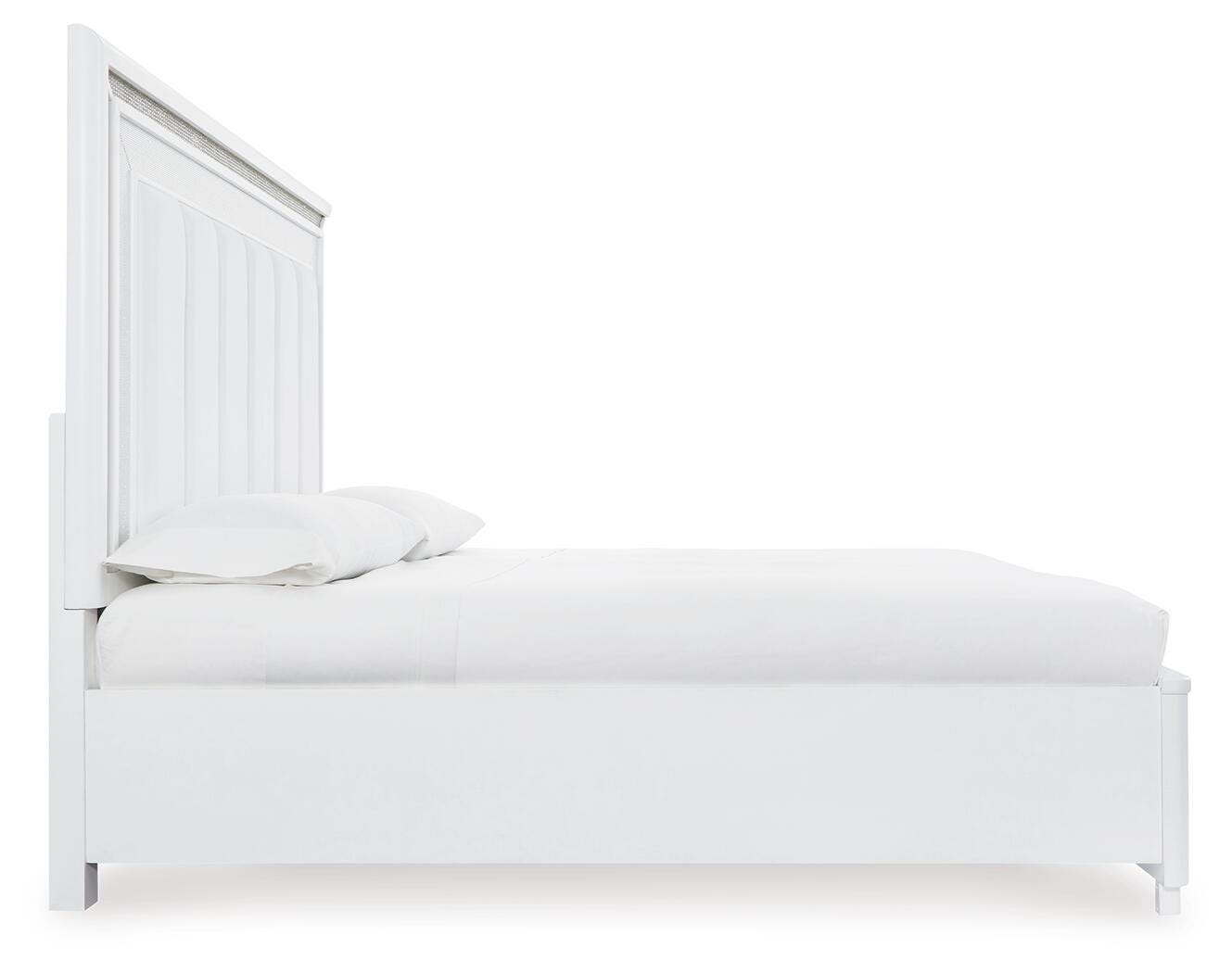 Chalanna Upholstered Storage Bed, Dresser, Mirror, Chest and Nightstand