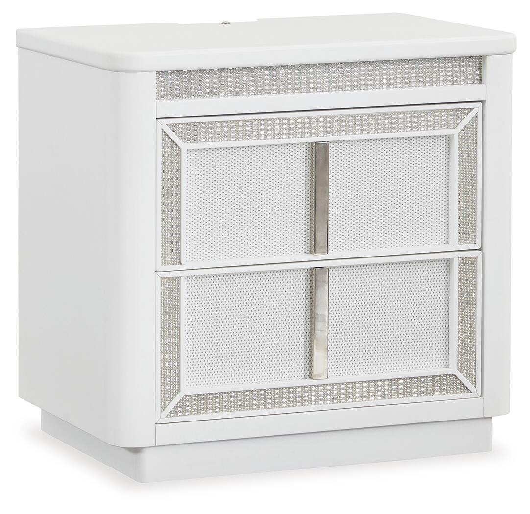 Chalanna Upholstered Storage Bed with Mirrored Dresser
