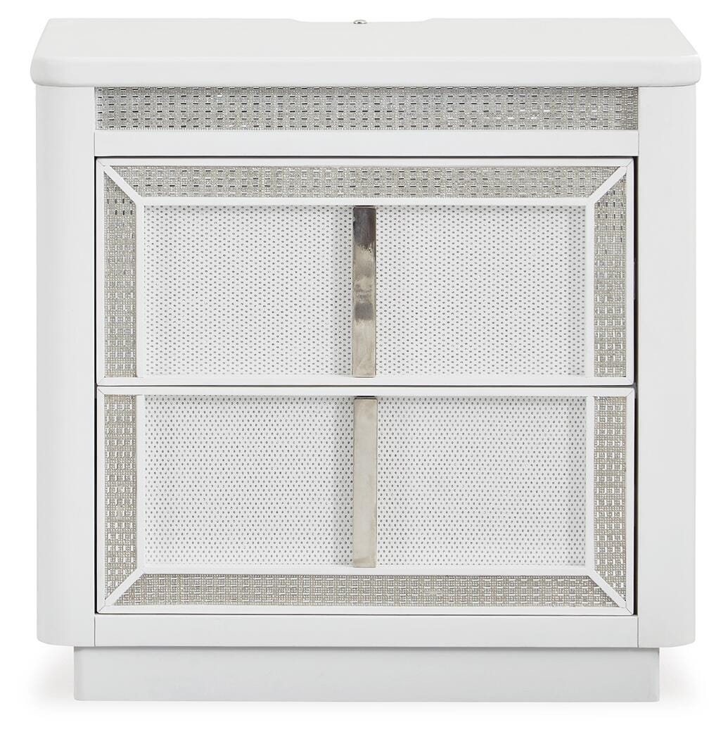 Chalanna Upholstered Storage Bed, Dresser, Mirror and Nightstand