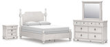 Rowlenstown Poster Bed, Dresser, Mirror and Nightstand