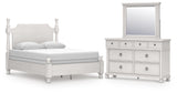 Rowlenstown Poster Bed, Dresser and Mirror
