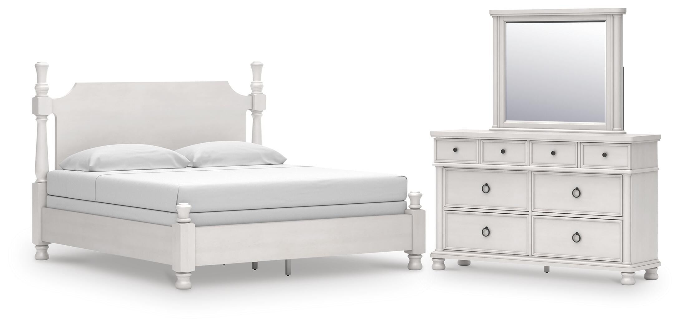 Rowlenstown Poster Bed, Dresser and Mirror