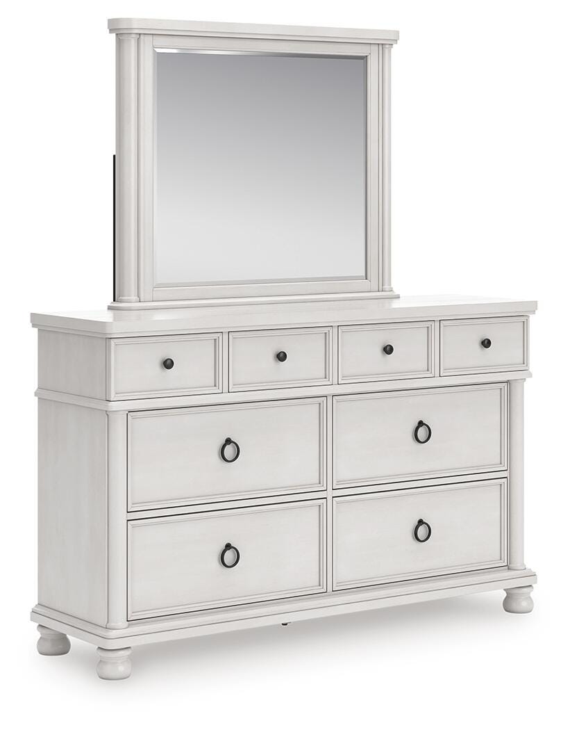 Rowlenstown Poster Bed, Dresser and Mirror