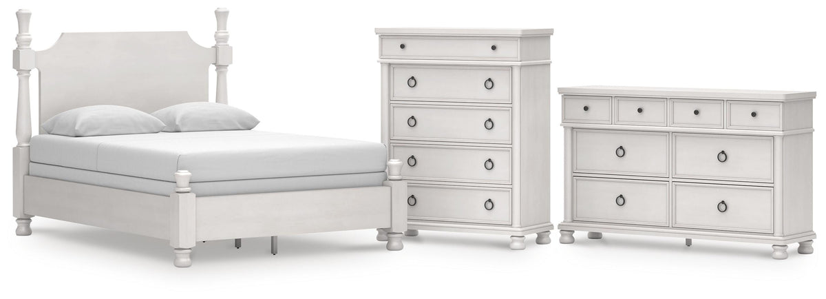 Rowlenstown Poster Bed, Dresser and Chest