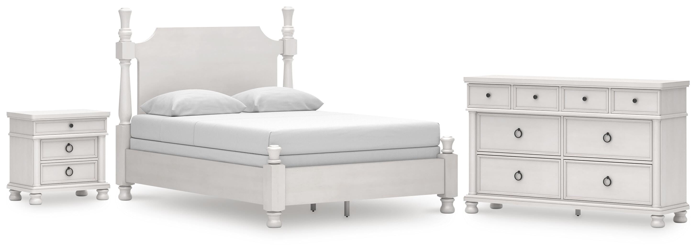 Rowlenstown Poster Bed, Dresser and Nightstand