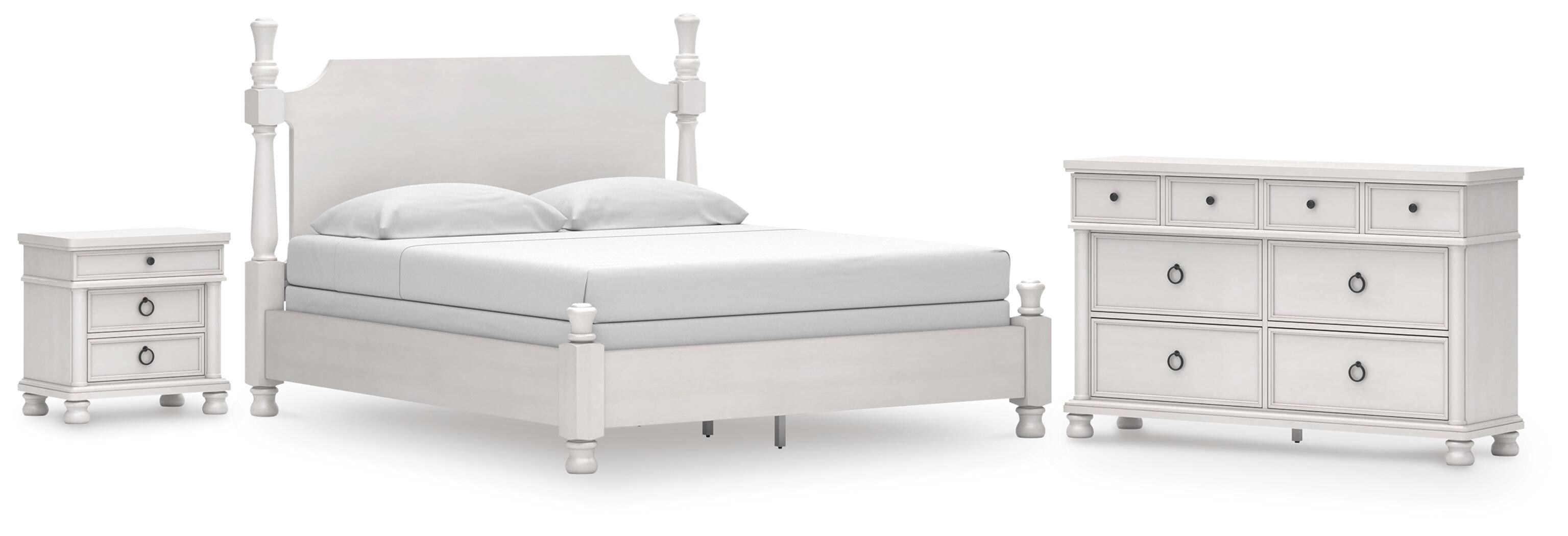 Rowlenstown Poster Bed, Dresser and Nightstand