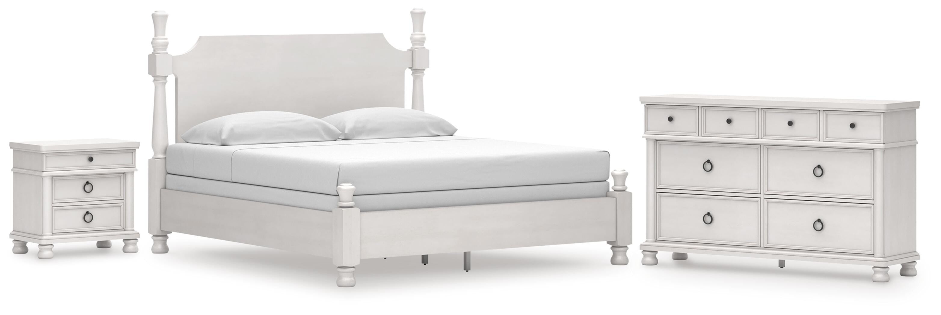 Rowlenstown Poster Bed, Dresser and Nightstand