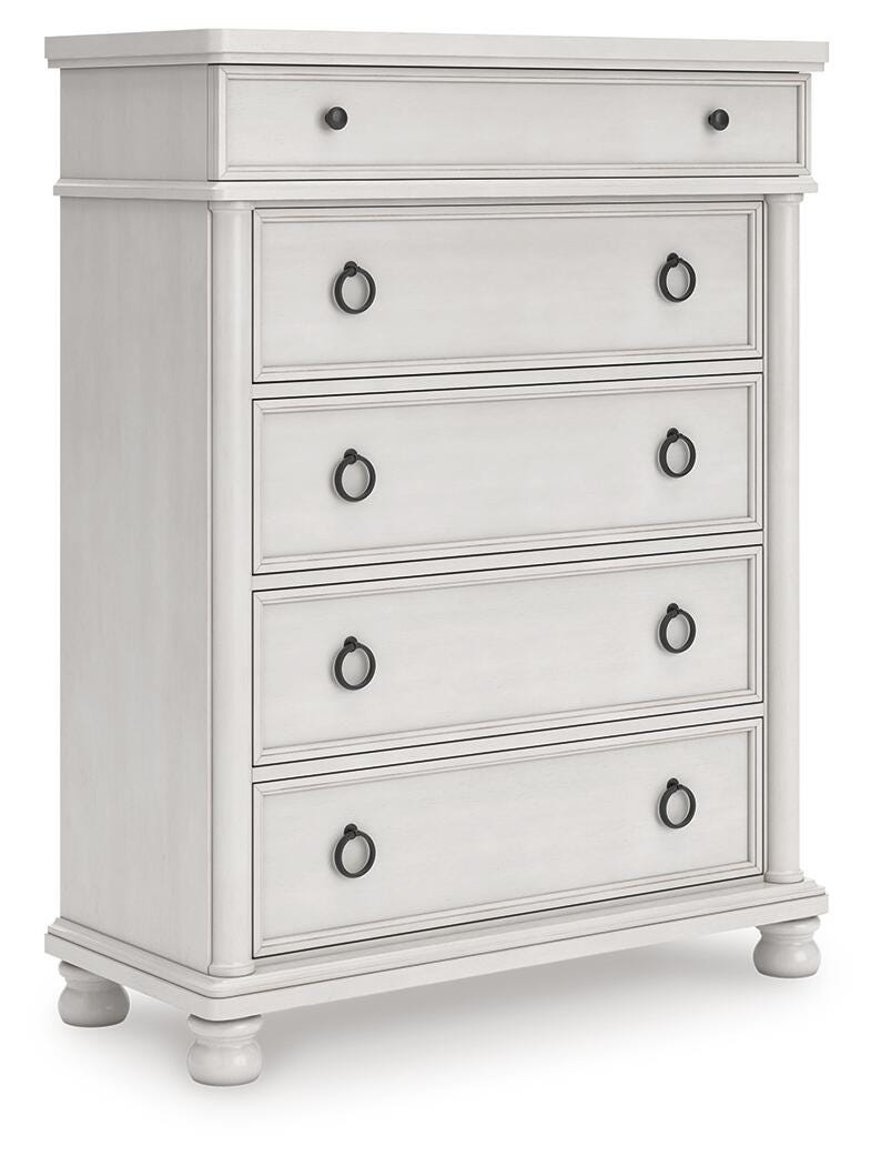 Rowlenstown Poster Bed, Dresser and Chest